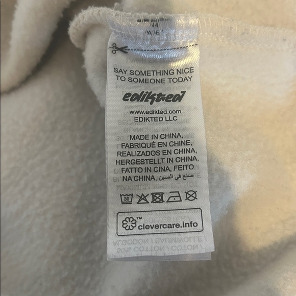 EUC, Edikted, womens, oversized 98 Hoodie, distressed patches, kangaroo pocket - Picture 6 of 8